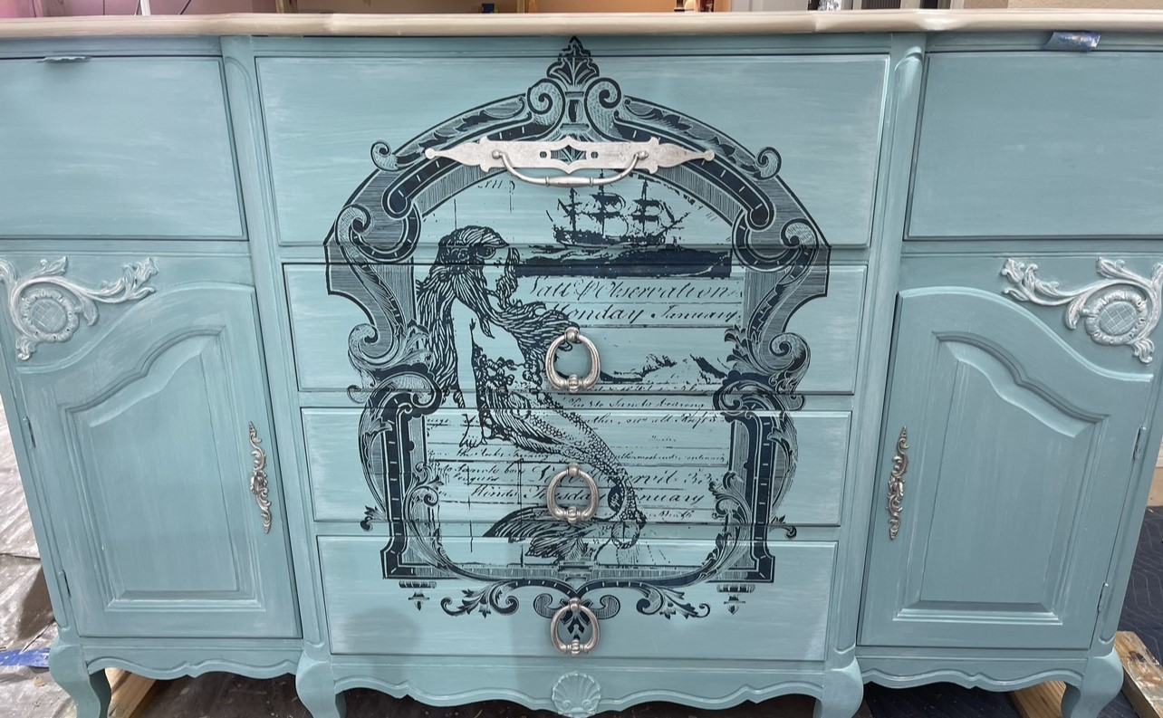 Mermaid Whitewashed Buffet
